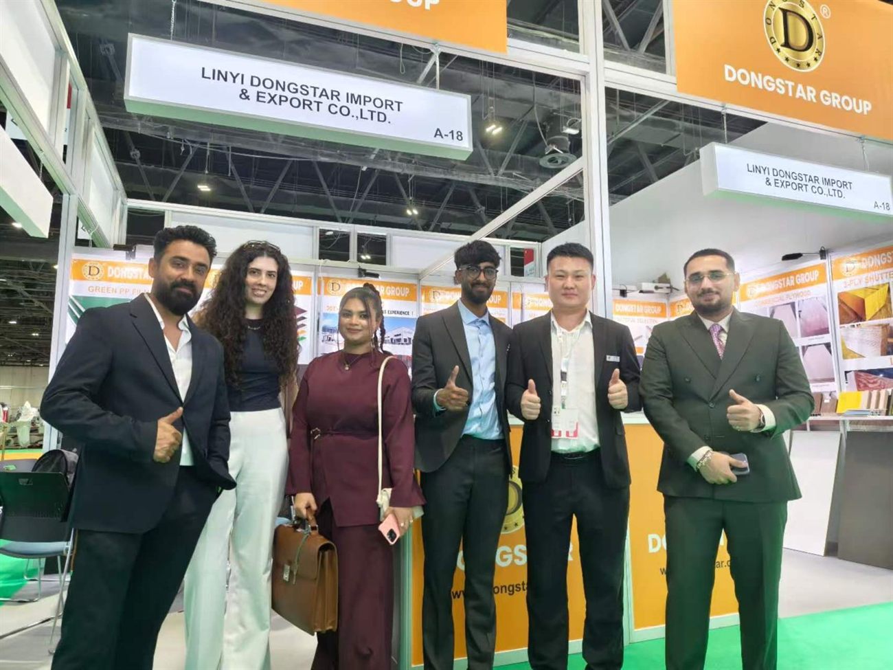 The Big Brown Wood team at the Dubai WoodShow
